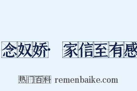 念奴娇·家信至有感是什么意思的图片